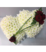 Double Heart funerals Flowers